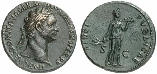 domitian roman coin as